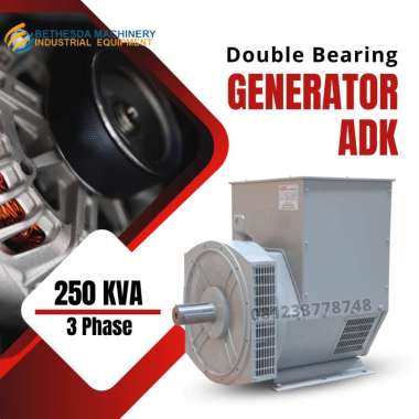Mesin Generator 250 KVA Double Bearing ADK Alternator 3 Phase