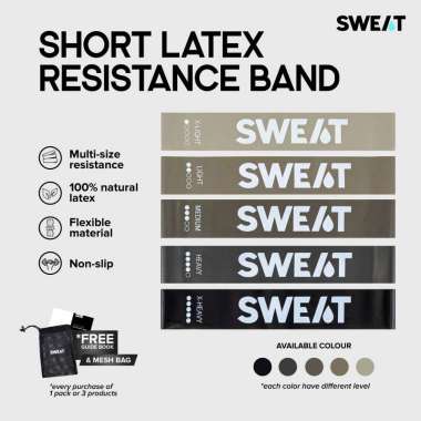 SWEAT SHORT LATEX RESISTANCE BAND | KARET ELASTIS TENSION UNTUK OLAHRAGA DAN STRETCHING X-HEAVY