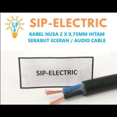 KABEL NUSA NYYHY 2X0.75 MM HITAM ECERAN / NUSA NYYHY 2X0,75MM