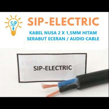 KABEL NUSA NYYHY 2X1.5 MM HITAM ECERAN / NUSA NYYHY 2X1,5MM
