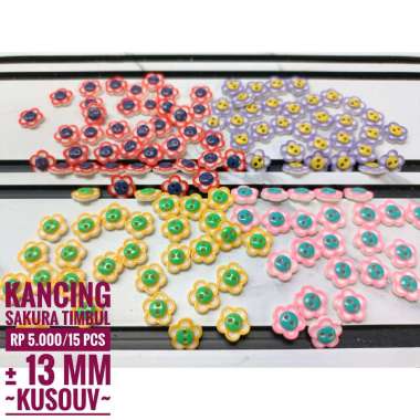 Kancing Sakura/Kancing Motif/Kancing Kayu Kancing Motif