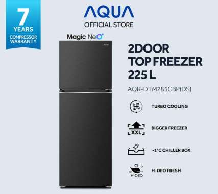 KULKAS AQUA AQR-DTM285CB 2 PINTU AQR DTM285CB 285CB