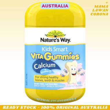Nature's Way Kids Smart Vita Gummies Calcium Vitamin D 60 // Bursts Calcium D3 50 Soft Capsules Chew