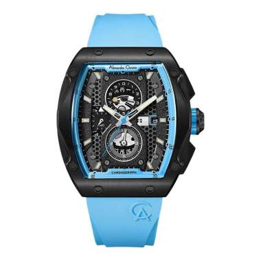 Jam Tangan Alexandre Christie / Alexander Pria Chronograph AC 6608 MC Original Sft Blue Black