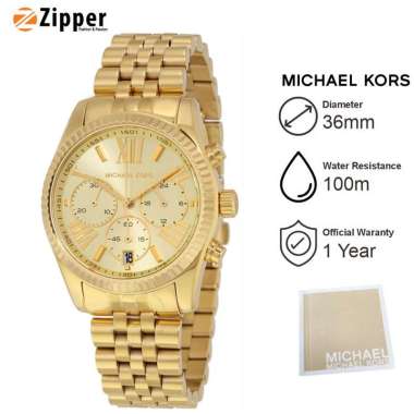 Jam Tangan Wanita Michael Kors MK5556 Chronograph Stainless Steel Gold