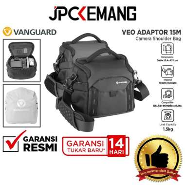 JPC KEMANG Vanguard VEO Adaptor 15M Camera Shoulder Bag Tas Kamera GARANSI RESMI Gray