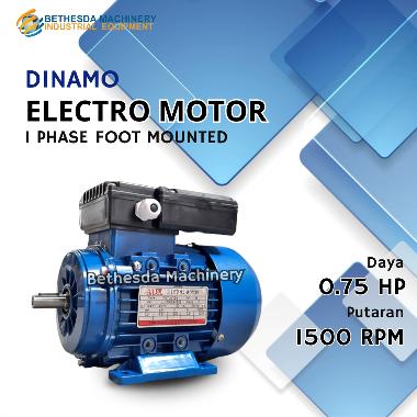 Mesin Dinamo Motor BIRU 0.75 Hp ADK Motor Electro 550 Watt - Dinamo Listrik 2 POLE 3000 Rpm