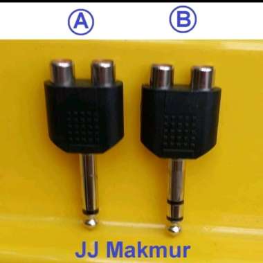 Jack 2 RCA to Akai 6.5mm for Audio Microphone or Guitar - Jack 2 RCA ke Akai 6.5mili untuk Gitar Kon
