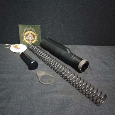 AS POPOR METAL BUFFER TUBE M4 M16 WARNA HITAM - TABUNG POPOR AEG AR15 M4 (SC1985)
