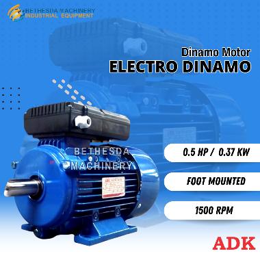 Mesin Dinamo Motor 1 phase 0.5 hp 370 Watt 1500 RPM Motor Electro Mesin