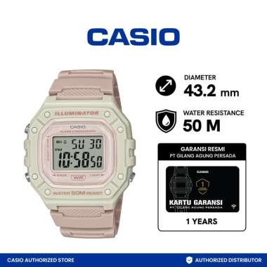 Jam Tangan Wanita Casio W-218HC-4A2 W-218HC-4A2VDF Original