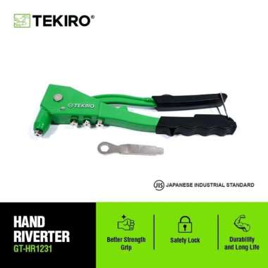 TANG RIVET TEKIRO ORIGINAL GT-HR1231 MURAH / HIJAU / ASLI / RIPET / HAND RIVETER ALAT PASANG PAKU RI