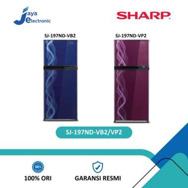SHARP KULKAS 2 PINTU - SJ-197ND / SJ197ND / SJ 197ND VB/VP - 133L - SJ-197ND-VP FREE ONGKIR JABODETA