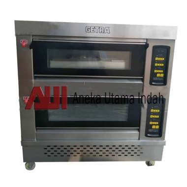 Getra RFL-24GD Gas Baking Oven / Oven Gas Pemanggang Roti Kaca Display - Oven 2 Deck 4 Loyang - Oven