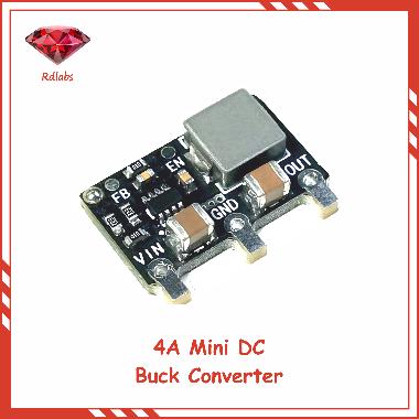 98% 4A Mini DC-DC Buck Converter 6V-16V 9V 12V to 5V 3.3V Step-down Kaki Pin Header