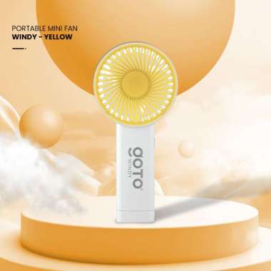 Goto Windy Kipas Angin Kecil Mini Fan Genggam Tangan Portable USB YELLOW