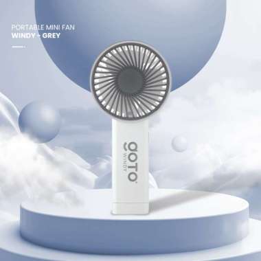 Goto Windy Kipas Angin Kecil Mini Fan Genggam Tangan Portable USB GREY