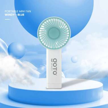 Goto Windy Kipas Angin Kecil Mini Fan Genggam Tangan Portable USB BLUE