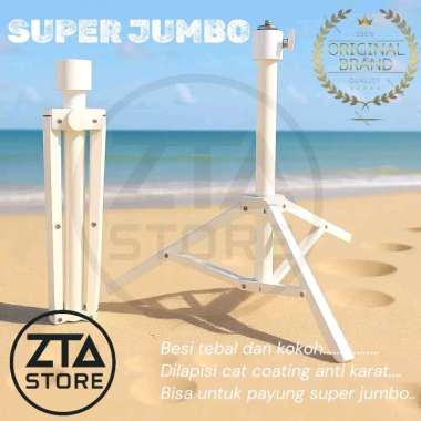 kaki penyangga jumbo premium payung tenda tatakan tripod payung pantai bazar cafe zta JUMBO PUTIH