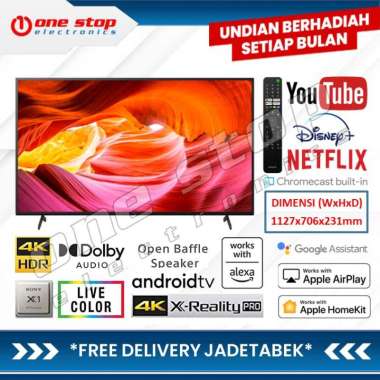 [GARANSI RESMI] SONY 50X75K 4K UHD HDR Smart Android TV 50 Inch KD-50X75K