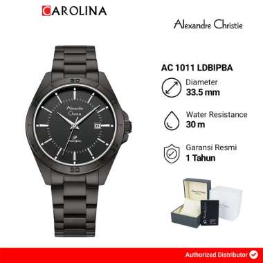 Jam Tangan Wanita Alexandre Christie Primo Steel AC 1011 LDBIPBA Black Dial Stainless Steel Strap