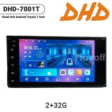 Head Unit Android 7 Inch Dhd (Plug N Play Socket Toyota) Double Din 2+32GB Hitam