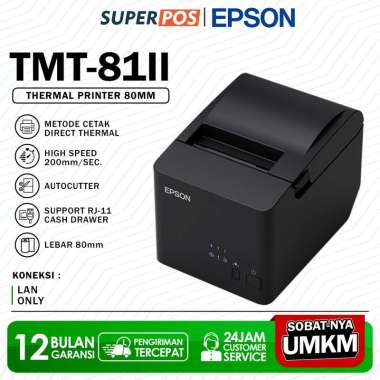 Printer Thermal Kasir 80mm Auto Cutter Lan Epson TMT81II