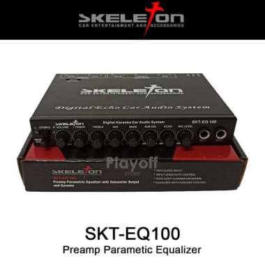 Preamp Parametric Equalizer Karaoke Mobil Skeleton EQ 200 Hitam