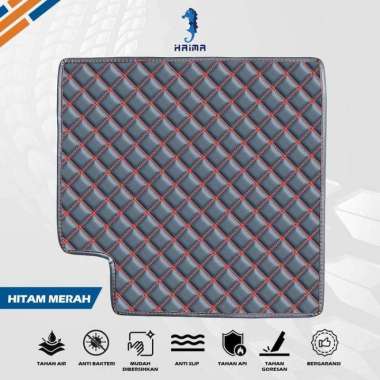 ORIGINAL Haima Karpet Mobil Honda BRV 2016-2021 FULL BAGASI BRV22+COVERJOK Hitam Merah