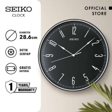 Jam Dinding Seiko QXA755K Detik Senyap Sweep Quartz 28.6cm Original