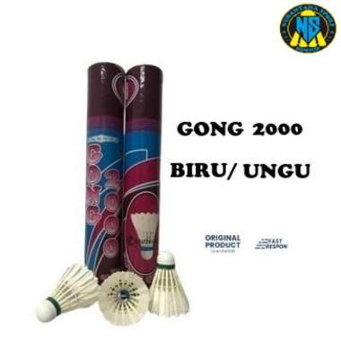 Shuttlecock badminton Gong 2000 Biru Atau Ungu original tegal