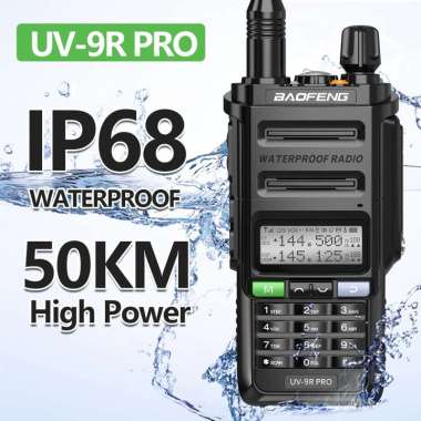 Baofeng UV-9R PRO IP68 Waterproof Walkie Talkie 18W 9800Mah- Upgrade Version BF- UV9R Plus HIJAU