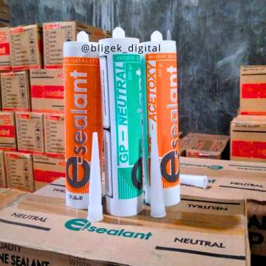 Lem kaca / silikon / silicone sealant NORTON E-Sealant White (NEUTRAL)