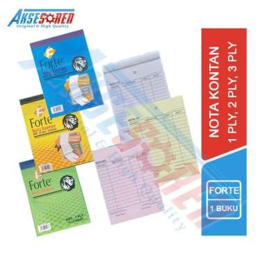 Nota Kontan Forte [1 Ply, 2 Ply, 3 Ply/1 Buku] Kertas Nota Pembelian / Buku Nota Barang Belanjaan / 