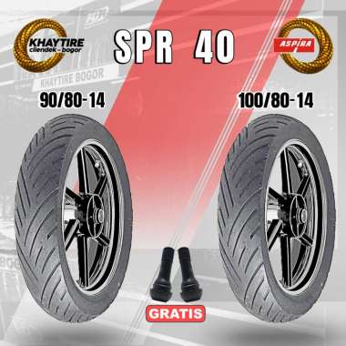 Sepasang Ban Motor Matic - ASPIRA MAXIO SPR40 90/80 & 100/80 Ring 14 Tubeless