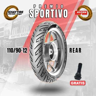 Ban Belakang Motor HONDA NEW SCOOPY-YAMAHA FREEGO - ASPIRA PREMIO SPORTIVO 110/90 Ring 12 Tubeless