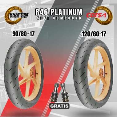 Sepasang Ban Motor Moge - CORSA R46 PLATINUM 90/80 & 120/60 Ring 17 Tubeless