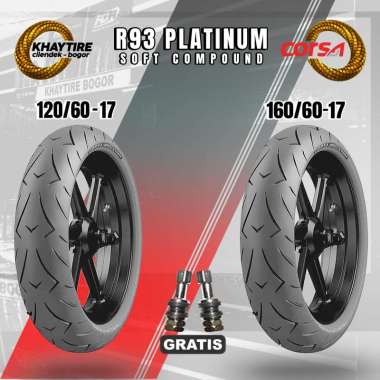 Sepasang Ban Motor Moge - CORSA R93 PLATINUM 120/60 & 160/60 Ring 17 Tubeless