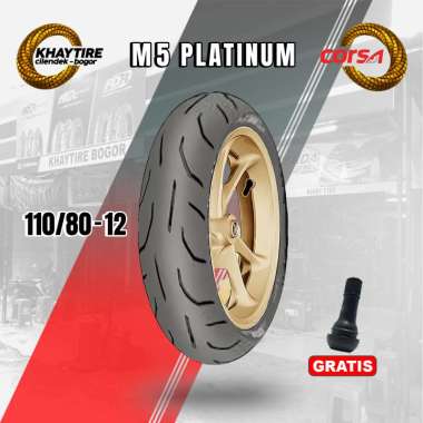 Ban Depan Motor HONDA NEW SCOOPY-YAMAHA FREEGO - CORSA M5 PLATINUM 110/80 Ring 12 Tubeless