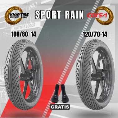 Sepasang Ban Motor HONDA PCX - CORSA SPORT RAIN 100/80 & 120/70 Ring 14 Tubeless