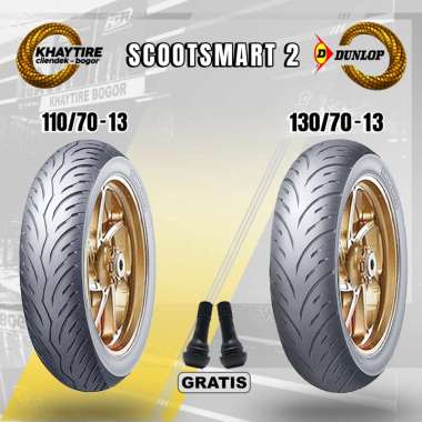 Sepasang Ban Motor YAMAHA NMAX - DUNLOP SCOOTSMART 110/70 & 130/70 Ring 13 Tubeless