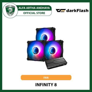 darkFlash INFINITY 8 A-RGB Fan [3 Fan] Hitam