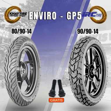 Sepasang Ban Motor Matic - IRC ENVIRO 80/90 & GP5 90/90 Ring 14 Tubeless