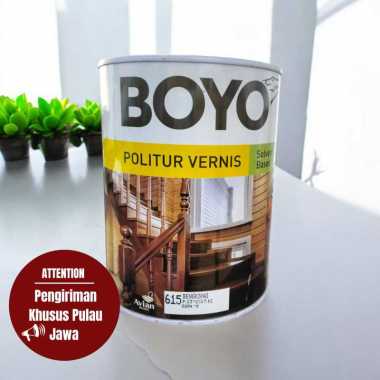 cat vernis Boyo 1 ltr , pelitur avian , pelitur warna Boyo 1 L sawo