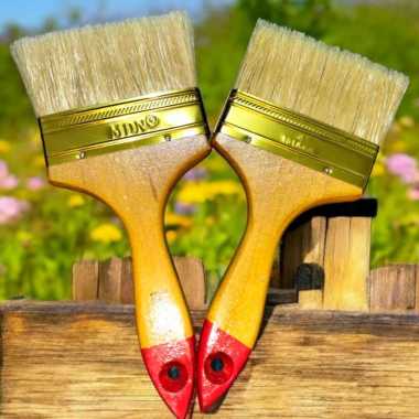 kuas cat 4" inch , paint brush, kuas cat tembok, besi kayu kuas 4