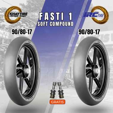 Sepasang Ban Motor Bebek - IRC FASTI 2 90/80 & 90/80 Ring 17 Tubeless