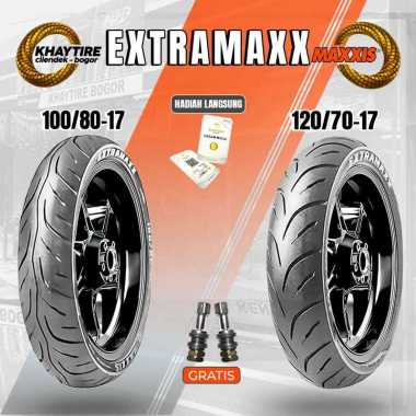 Sepasang Ban Motor Moge - MAXXIS EXTRAMAXX 100/80 & 120/70 Ring 17 Tubeless