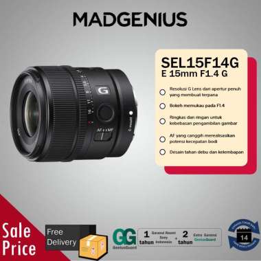 SONY Original Lensa Sony E 15mm F1.4 G / Lensa Sony Ultra Lebar / Lensa Wide / Lensa Kamera SEL15F14
