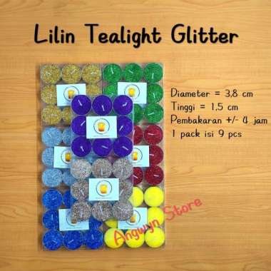 Lilin Tealight Glitter / Lilin Dekorasi / Lilin Hias Kuning