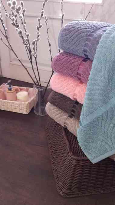 Handuk Mandi Jumbo Motif Premium Ukuran 70x140 cm Tebal 550-600 gsm Motif Magnolia Emerald